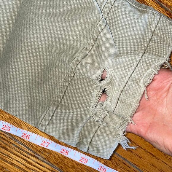 All-Terrain Gear Wrangler gray straight distressed frayed hem denim mens jeans - Picture 15 of 16